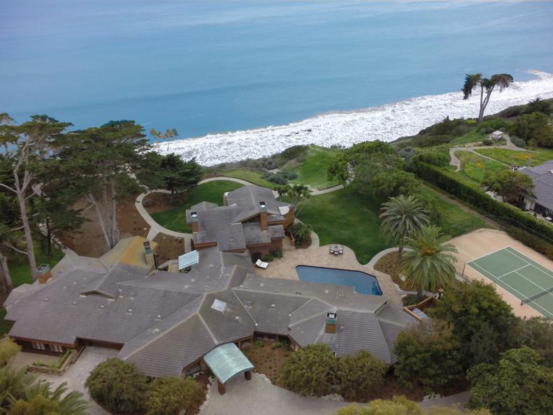 Home Exterior: Clifftop Mansion in Santa Barbara, Calif.