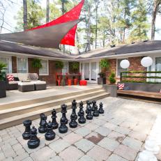 Outdoor Chess Set and Entertaining Space