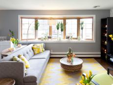 Open Living Room with Bright Light and Colors 