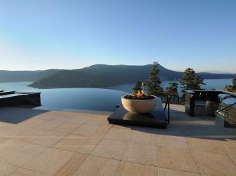 Infinity Pool With Mountain Views, Fire Feature & Outdoor Kitchen
