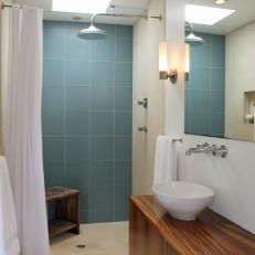 Master Bathroom Features Rain Showerhead 