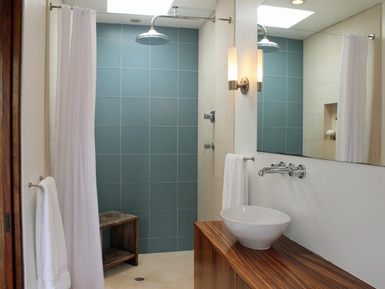 Master Bathroom With Custom Showerhead 