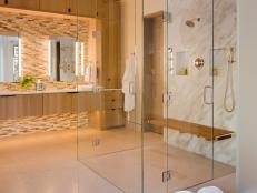 Contemporary Bathroom With All-Glass Custom Shower 