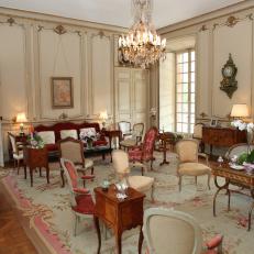 Historically Glamorous Traditional Sitting Room in France 