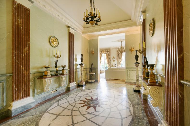 Victorian Marble Hallway in Paris 