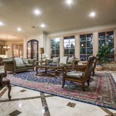 Living Room: Grand Mediterranean Villa in Dallas