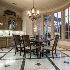 Dining Area: Grand Mediterranean Villa in Dallas