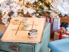 With family gathered for holiday festivities, it's the perfect time to pull out board games. This homemade wood tic-tac-toe set is fun for all ages and makes a thoughtful handmade gift.