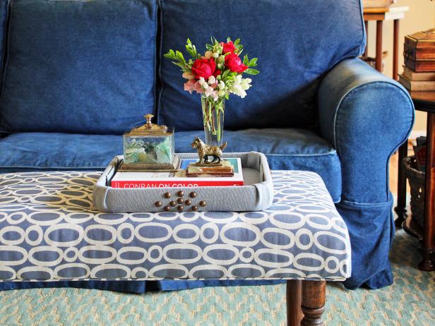 Traditional Living Room in Shades of Blue