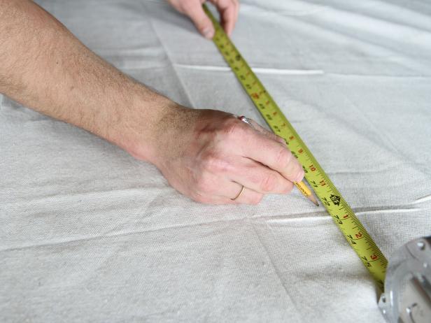 Measure and mark a drop bloth at 6' to make a table runner.