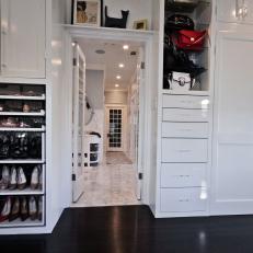French Doors in Closet Lead to Master Bathroom