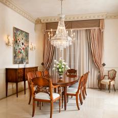 Traditional Off-White Dining Room with Stellar Sophistication