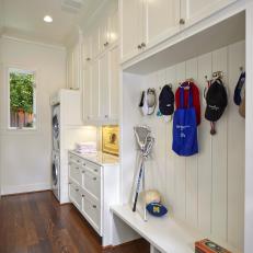 Laundry Room and Mudroom with Lots of Storage
