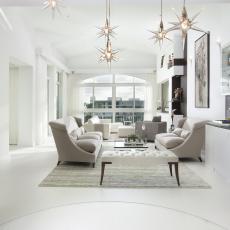 Chic White Living Room Creates Impact With Lack of Color