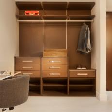 Modern Built-In Cubby Adds Storage to Bedroom