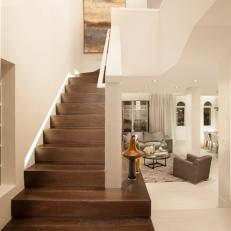 Light, Neutral Entry Feels Spacious, Organic