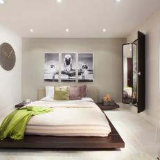 Contemporary Bedroom Feels Calm With Green Accents