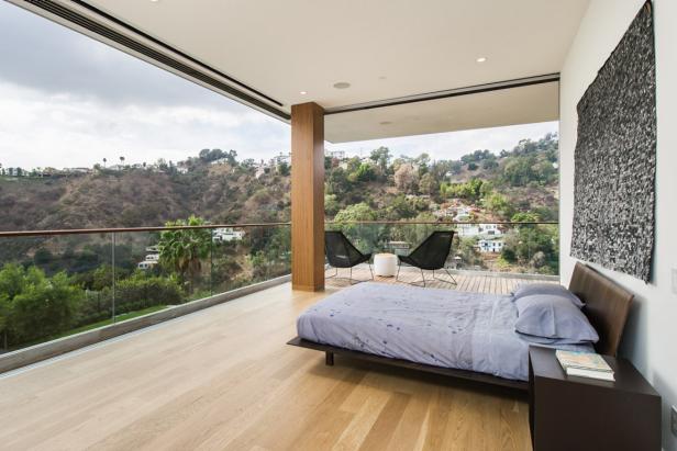 Mountain Views from Modern Bedroom 