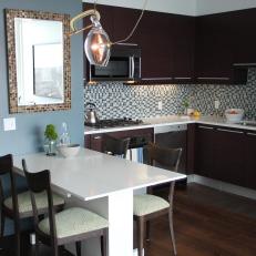 Mosaic Tile Backsplash Livens Contemporary Kitchen