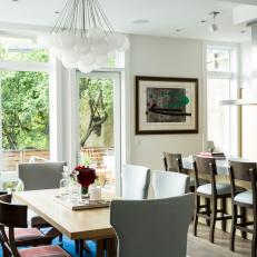 Contemporary Open Plan Kitchen and Dining Room