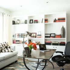 Contemporary Home Office Is Bright, Spacious