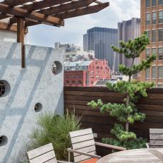 Contemporary Rooftop Terrace Is Fit for Outdoor Dining