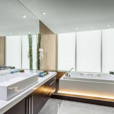 Contemporary Master Bathroom is Minimalist, Luxurious