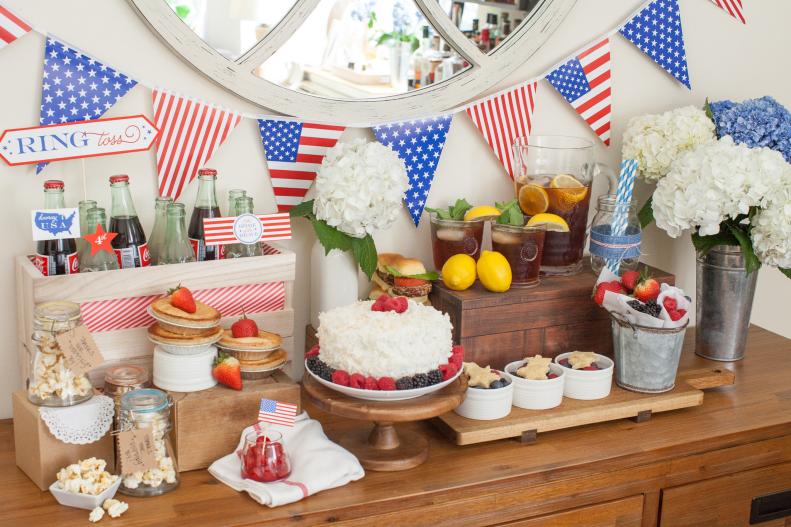fourth of july party food table