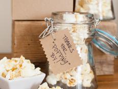 Send guests home with a popcorn party favor jar for them to enjoy even after the party's over.