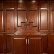 Handsome Closet Cabinetry & Custom Storage In Luxurious Wood