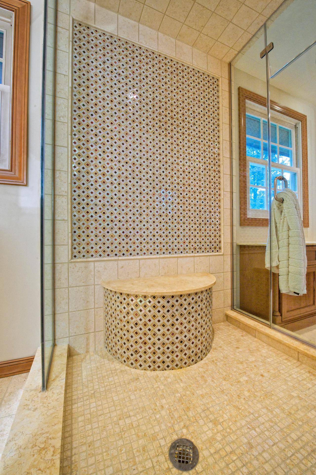 Mosaic Tile Accent Wall In Shower Hgtv Mosaic Tile Accent Wall In Shower Hgtv