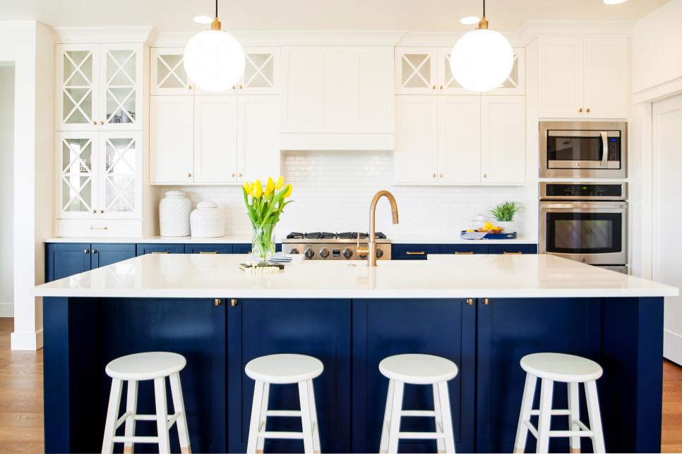 White Kitchen Cabinets With Blue Island 626 navy blue kitchen cabinets photos