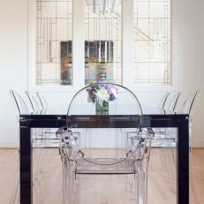 Modern and Elegant Dining Room Boasts Sleek Dining Set 