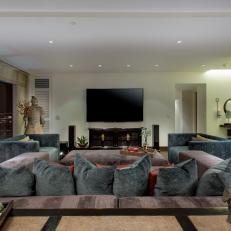 Plush, Asian Inspired Living Room