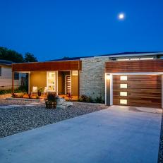 Cool and Warm Tones Combine for Striking Exterior Design