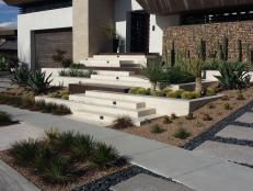 Sage Design Studios created a lush, showcase-worthy Southwestern landscape using integrated terraces and drought-tolerant plants.  