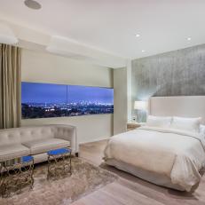 Bachelor Pad Bedroom with Metallic Accents