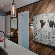 Wood Reclaimed From Barn Adds Rustic Touch in Kitchen