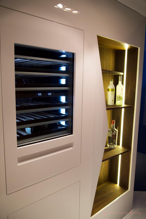 Magnificent Modern Wine Fridge and Wine Bar | HGTV