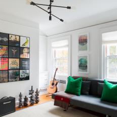 Kid's Room With Framed Album-Cover Gallery Wall