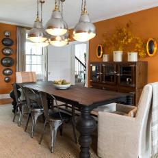 Autumn-Inspired Transitional Dining Room