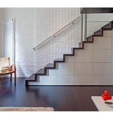 Modern Stairs with Built-In Storage Drawers