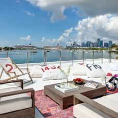 White Rooftop Terrace With Miami Views