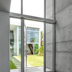 Glass Door Leading to Courtyard