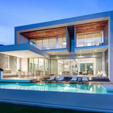 Modern Outdoor Lounge Area and Pool