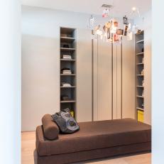 Modern Walk-In Closet With Chaise