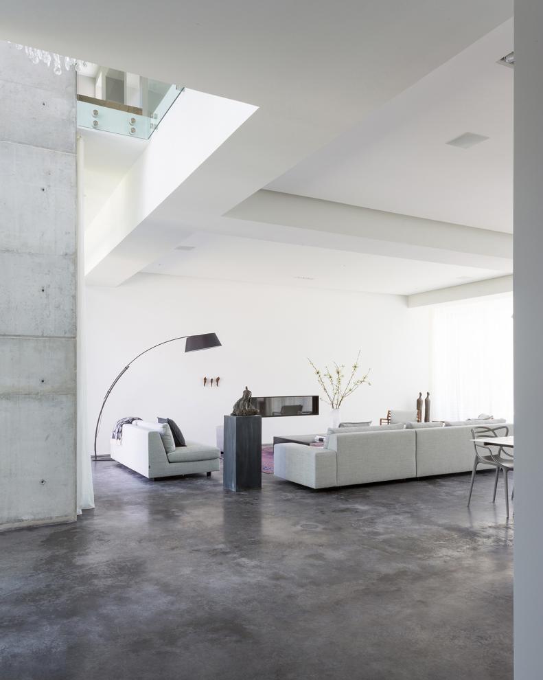 Gray and White Modern Living Room