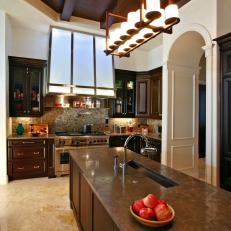Gorgeous Contemporary Kitchen With Dark Wood Details