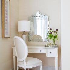 White Dressing Table and Mirror