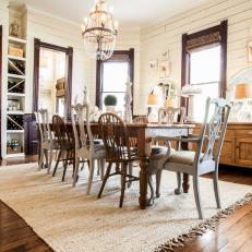 Gorgeous Country Dining Room in Cream and Brown